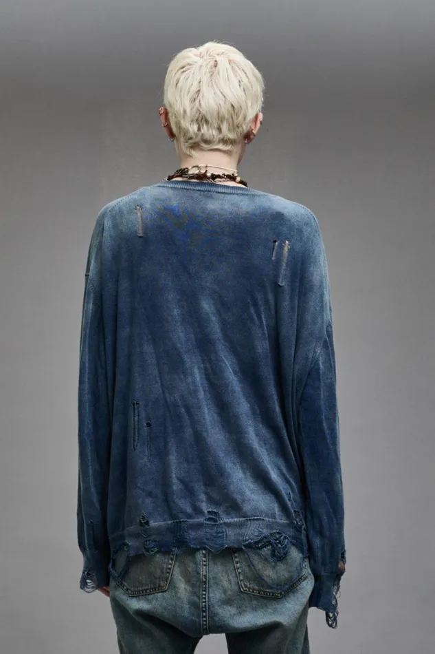 R13 Sale Women BOYFRIEND CARDIGAN 8211 DARK INDIGO