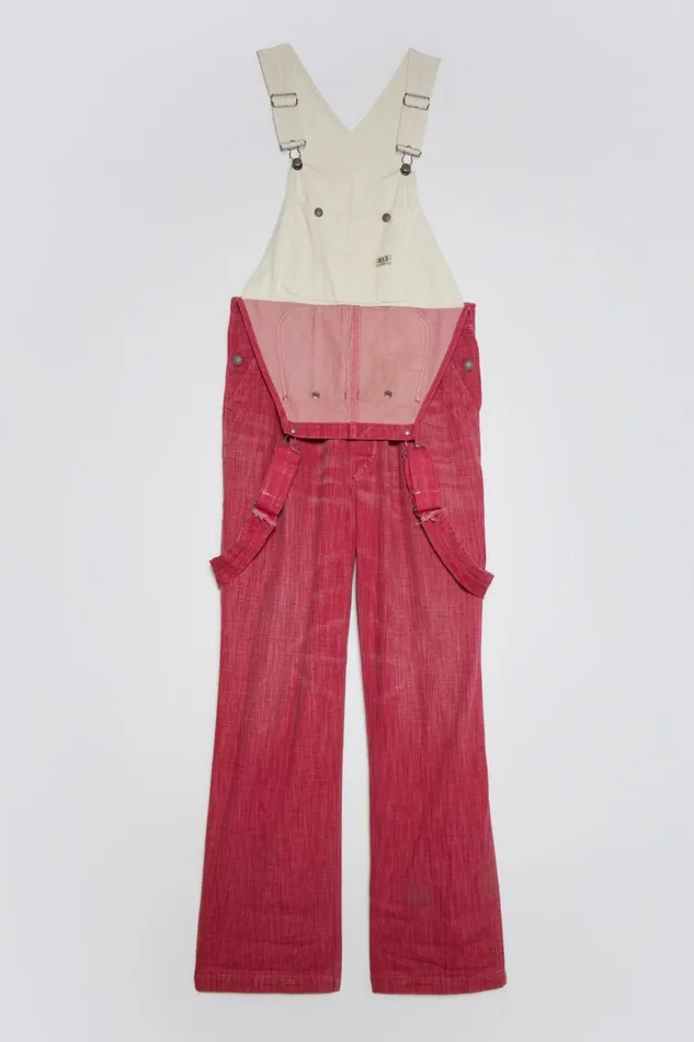 R13 Sale Women DOUBLE BIB DAMON OVERALL 8211 VINTAGE PINK
