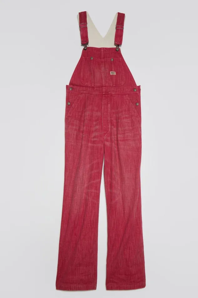 R13 Sale Women DOUBLE BIB DAMON OVERALL 8211 VINTAGE PINK