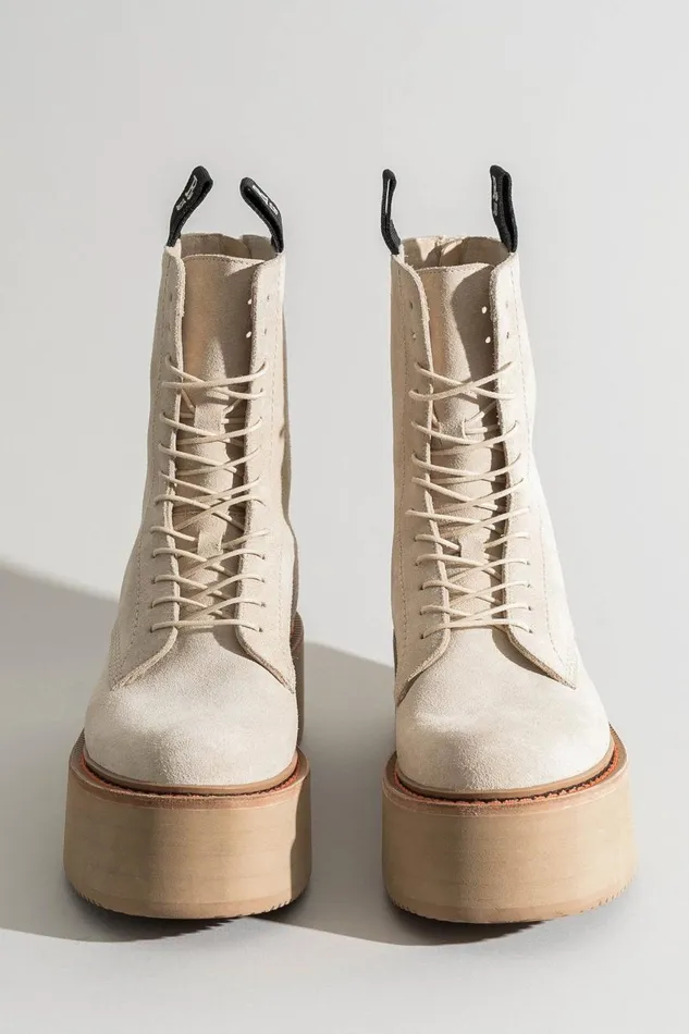 R13 Sale Women DOUBLE STACK BOOT 8211 KHAKI SUEDE COMBAT BOOTS R13 Sale Women DOUBLE STACK BOOT 8211 KHAKI SUEDE COMBAT BOOTS