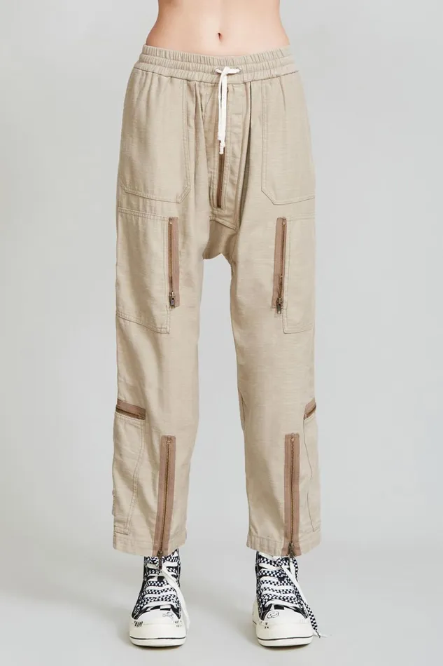 R13 Sale Women FLIGHT PANT 8211 KHAKI