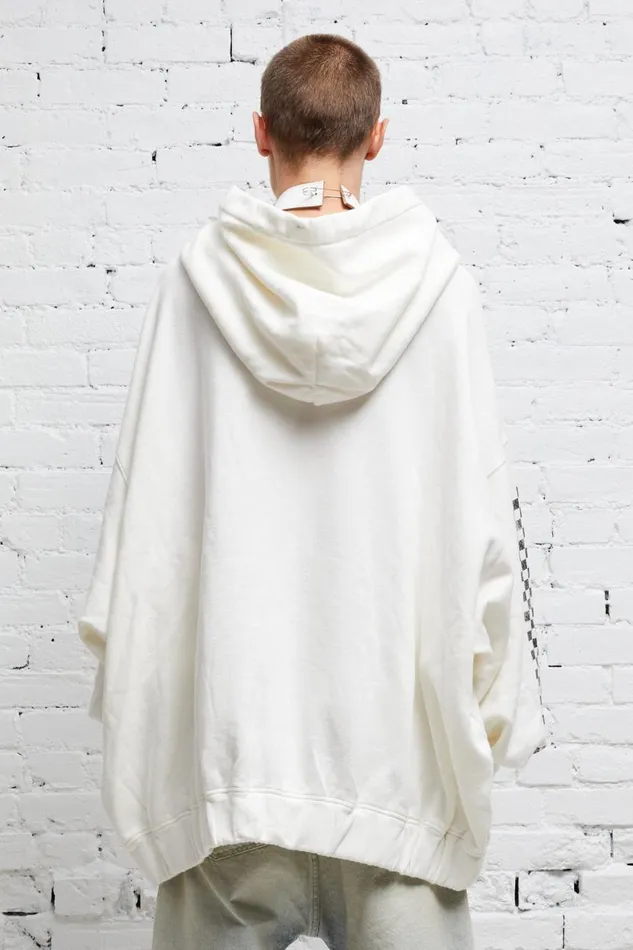 R13 Sale Women JUMBO SKATE HOODIE 8211 WHITE