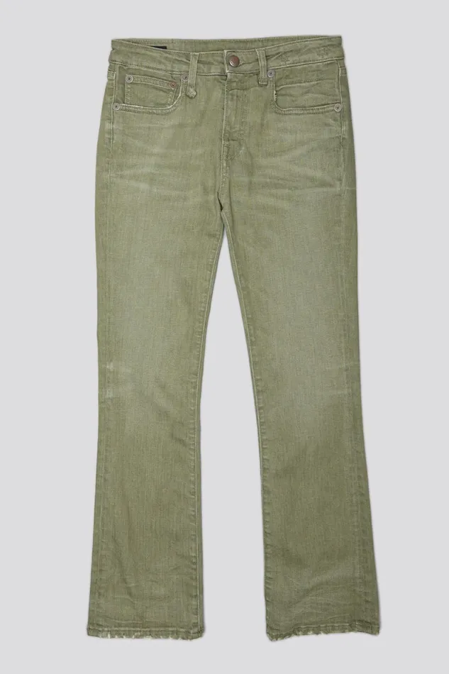 R13 Sale Women KICK FIT 8211 OLIVE GREEN STRETCH