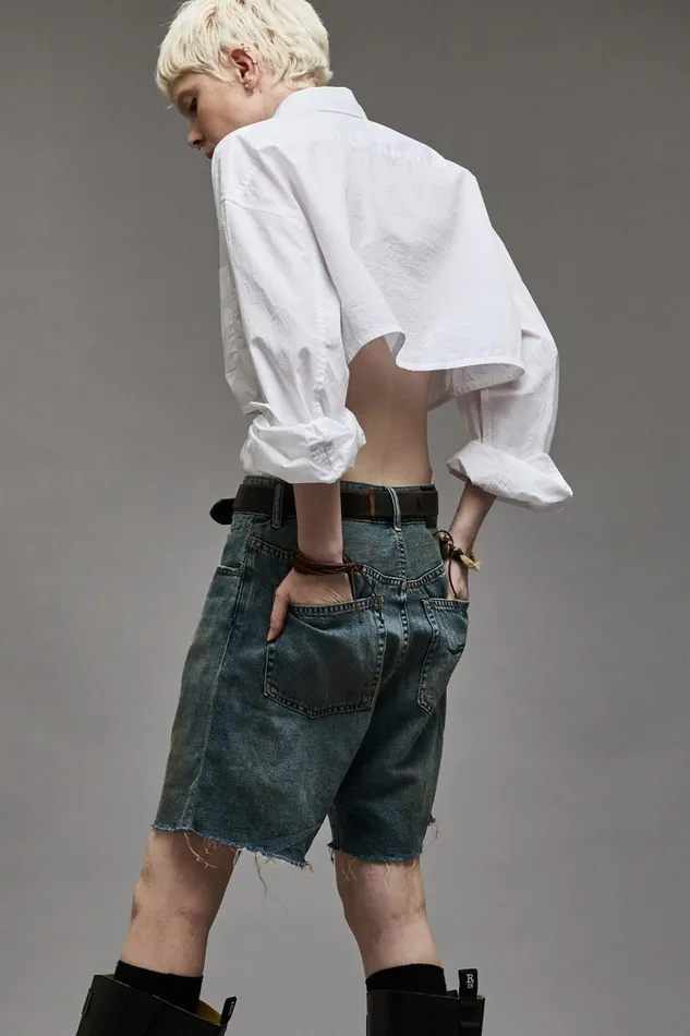 R13 Sale Women OPEN BACK SHIRT 8211 WHITE
