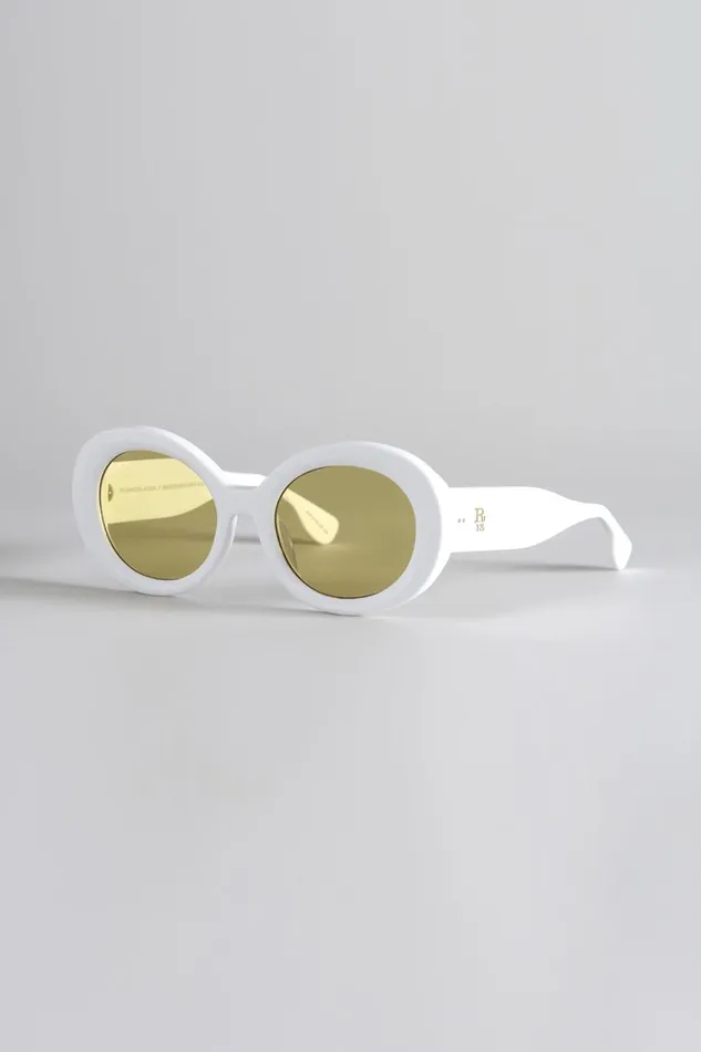 R13 Sale Women R13 SUNGLASSES 8211 WHITE AND YELLOW