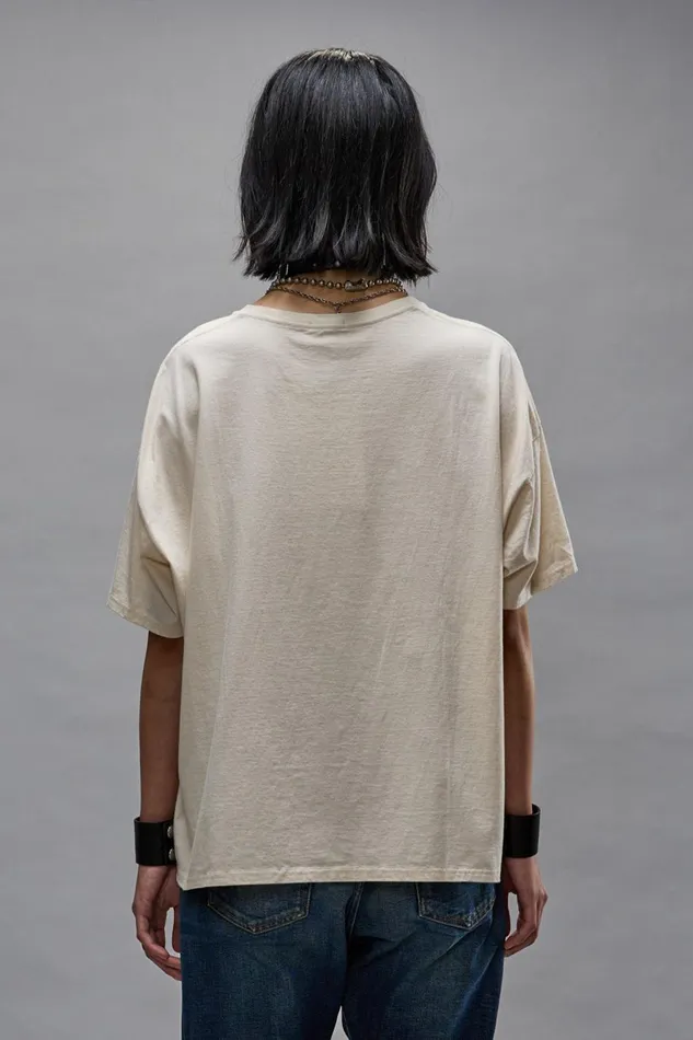 R13 Sale Women RELAXED PUNK SKETCH TEE 8211 NATURAL
