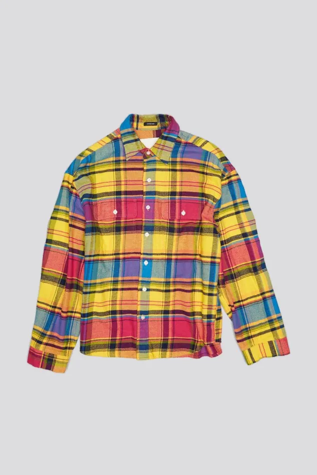 R13 Sale Women RELAXED WORKSHIRT 8211 RAINBOW PLAID
