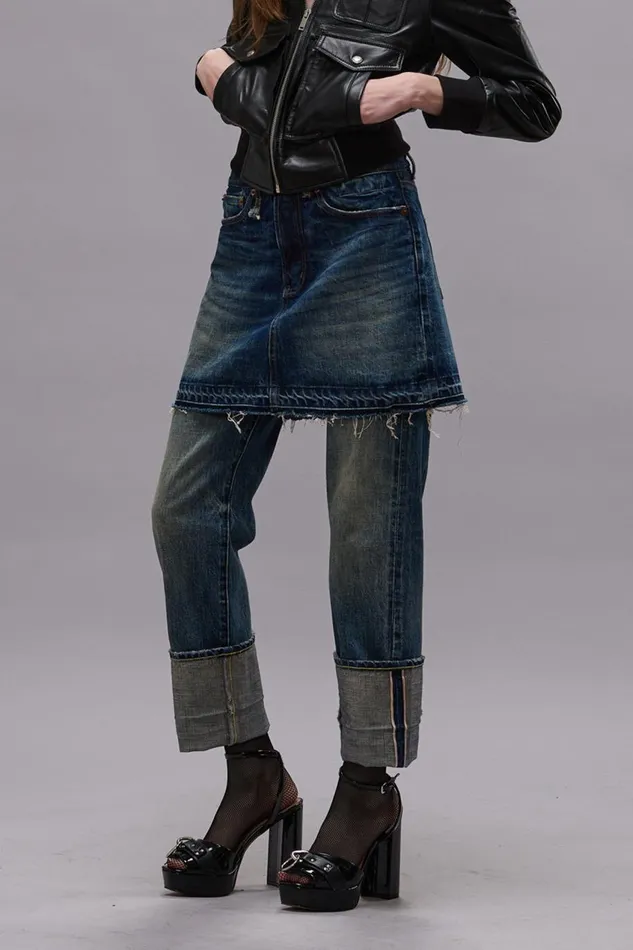 R13 Sale Women ROMEO DOUBLE CLASSIC 8211 ASPEN SELVEDGE BLUE