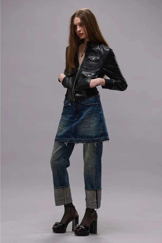 R13 Sale Women ROMEO DOUBLE CLASSIC 8211 ASPEN SELVEDGE BLUE