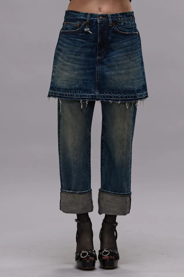 R13 Sale Women ROMEO DOUBLE CLASSIC 8211 ASPEN SELVEDGE BLUE