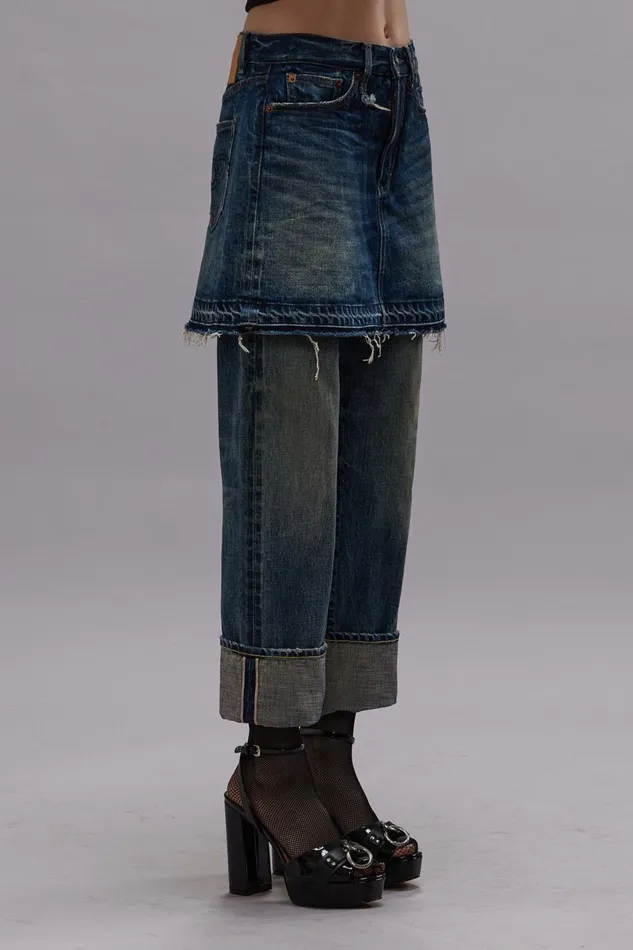 R13 Sale Women ROMEO DOUBLE CLASSIC 8211 ASPEN SELVEDGE BLUE