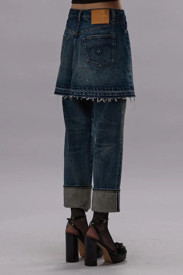 R13 Sale Women ROMEO DOUBLE CLASSIC 8211 ASPEN SELVEDGE BLUE