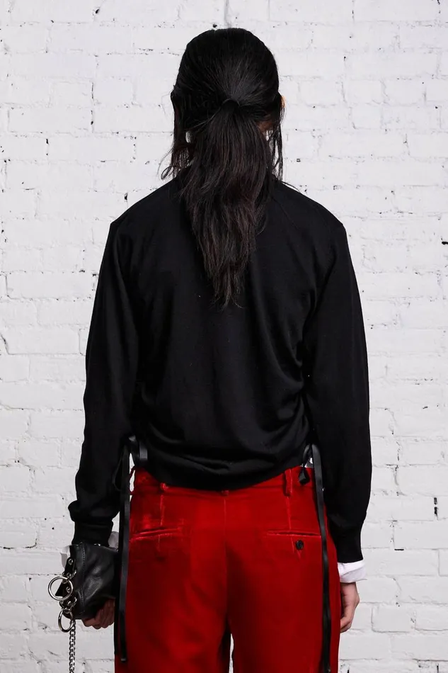 R13 Sale Women SHIRRED CARDIGAN 8211 BLACK