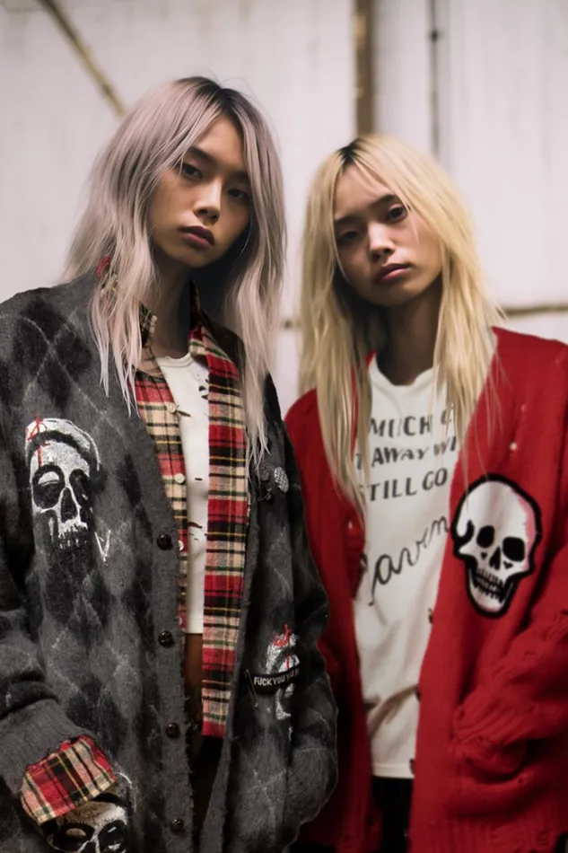 R13 Sale Women SKULL PRINT CARDIGAN 8211 GREYBLACK ARGYLE