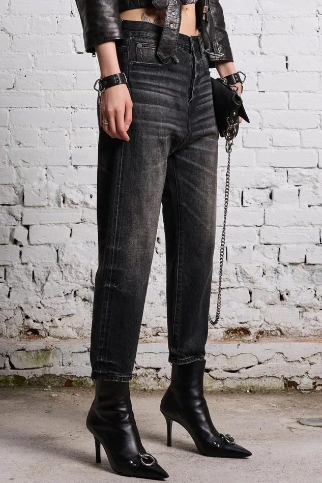 R13 Sale Women TAILORED DROP 8211 ETON SELVEDGE BLACK