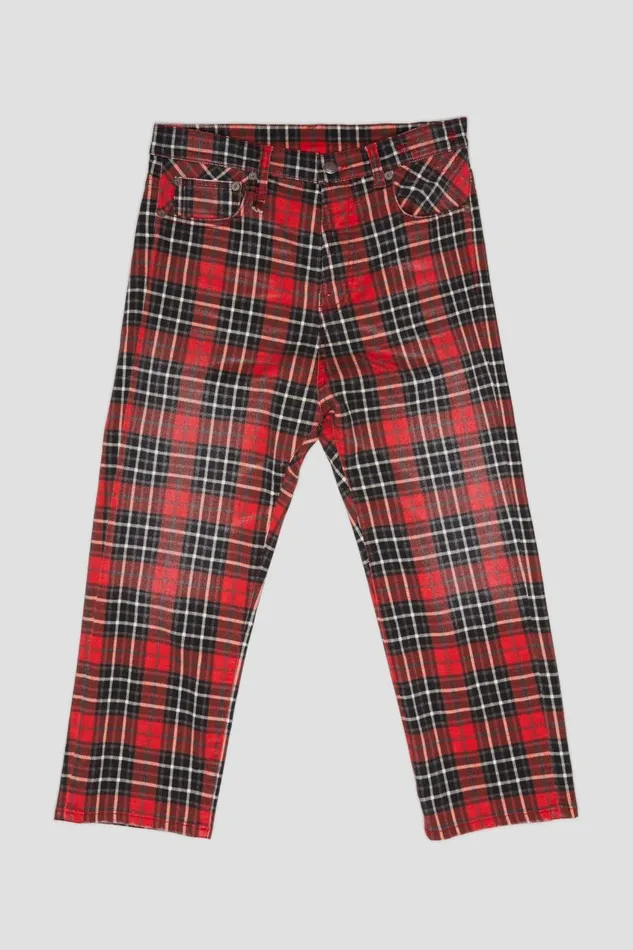 R13 Sale Women TAILORED DROP 8211 RED PLAID
