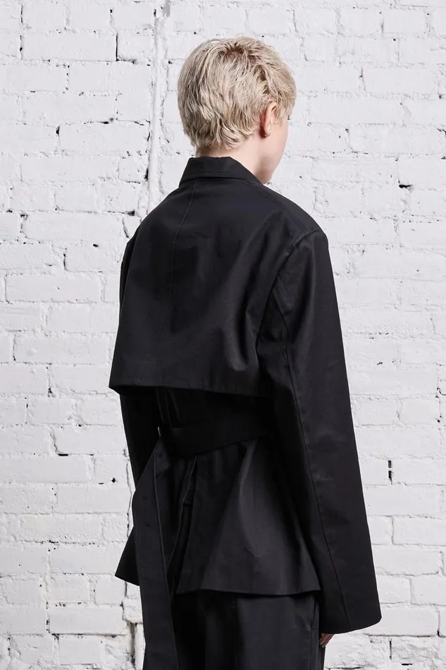 R13 Sale Women TRENCH VENT BLAZER 8211 BLACK