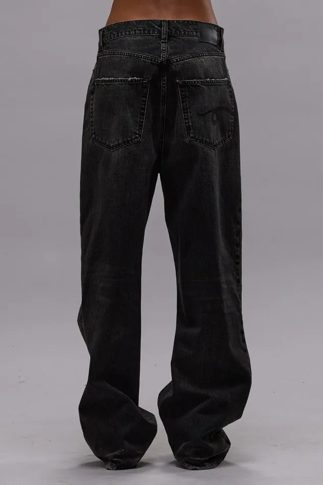 R13 Sale Women WAYNE ARTICULATED KNEE JEAN 8211 ALTON BLACK