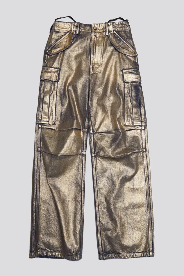 R13 Sale Women WIDE LEG CARGO 8211 VINTAGE GILDED BLACK