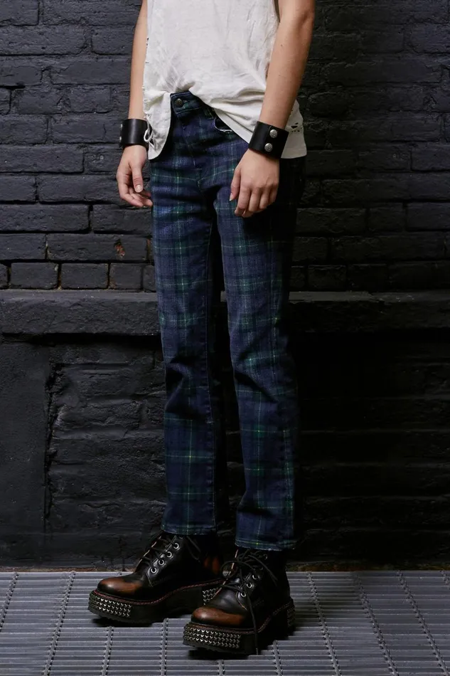 R13 Skinny Women KICK FIT 8211 PRINTED TARTAN