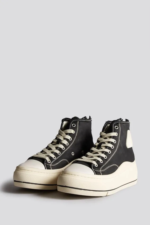 R13 Sneakers Women Kurt High Top Sneaker 8211 Black Denim