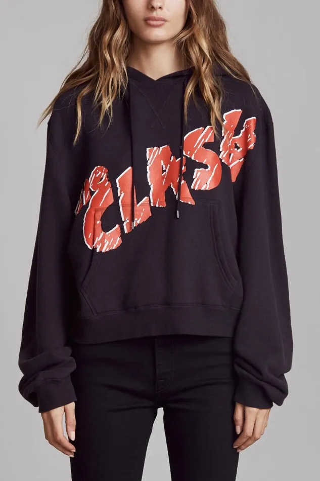 R13 Tops Women Clash Cropped Hoodie