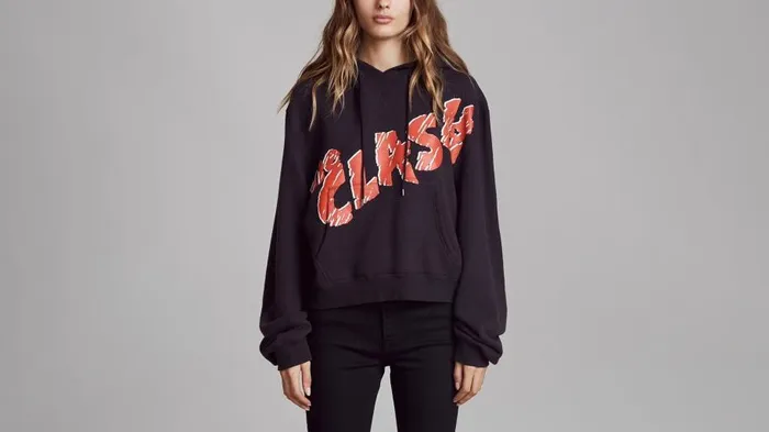 R13 Tops Women Clash Cropped Hoodie