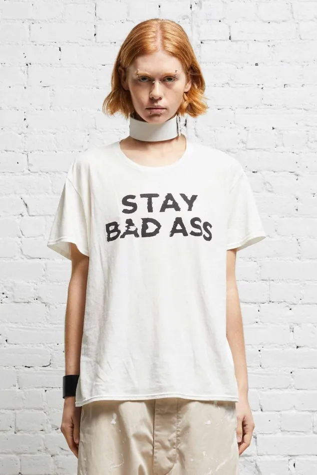 R13 Tops Women STAY BADASS BOY T 8211 ECRU