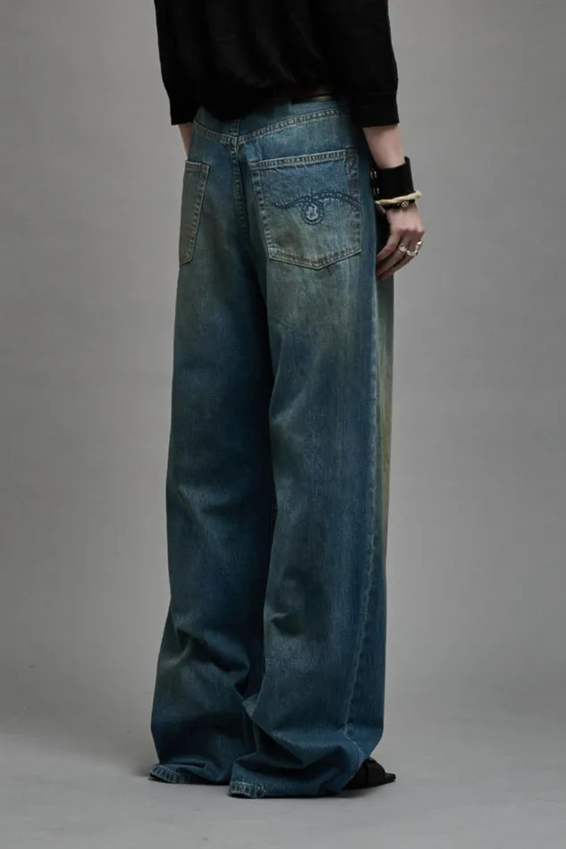 R13 Wide Leg Women D039ARCY LOOSE JEAN 8211 WILTON INDIGO