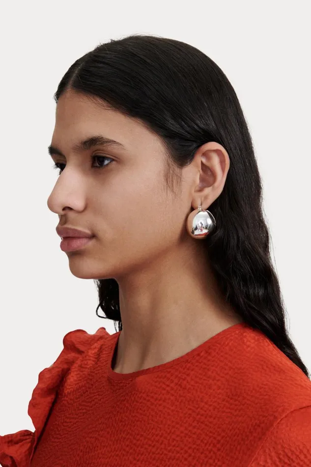 Rachel Comey Jewelry Women Large Keel Hoop Silver Rachel Comey Jewelry Women Large Keel Hoop Silver