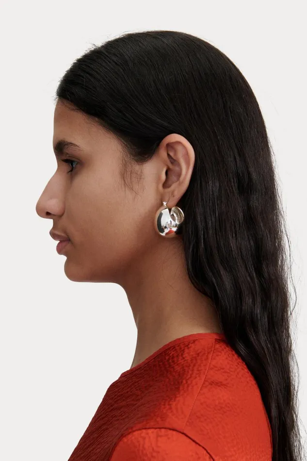 Rachel Comey Jewelry Women Large Keel Hoop Silver Rachel Comey Jewelry Women Large Keel Hoop Silver