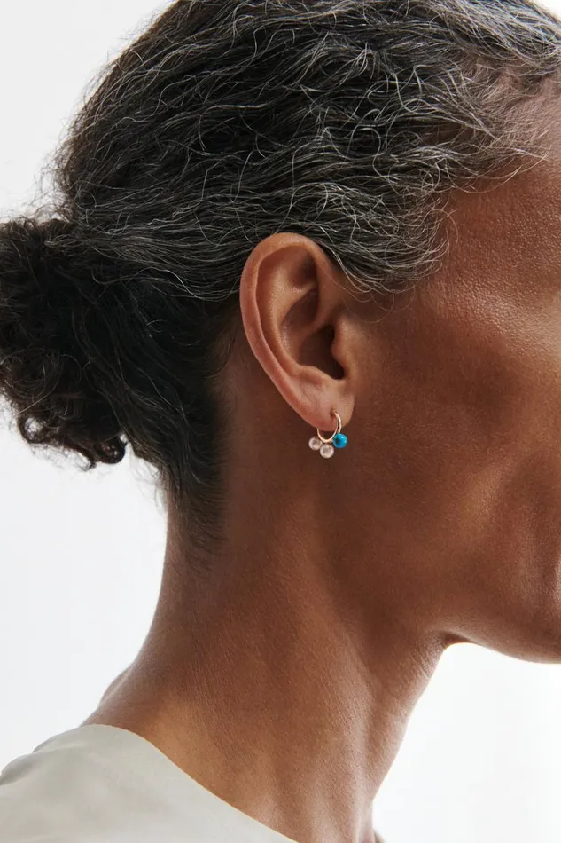 Rachel Comey Jewelry Women Quarry Thale X RC Earring Single Turquoise Pink Pearl