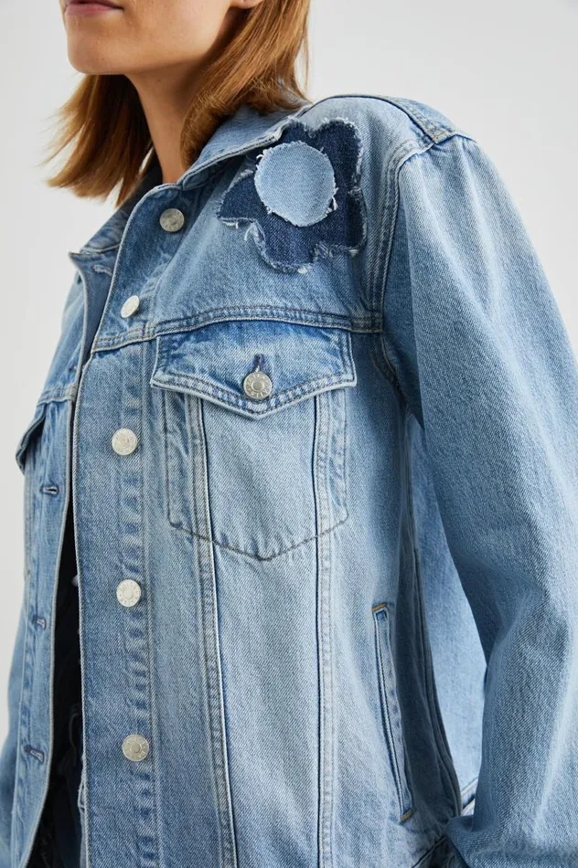 Rails Denim Women GROVE BOYFRIEND TRUCKER JACKET Indigo Bloom