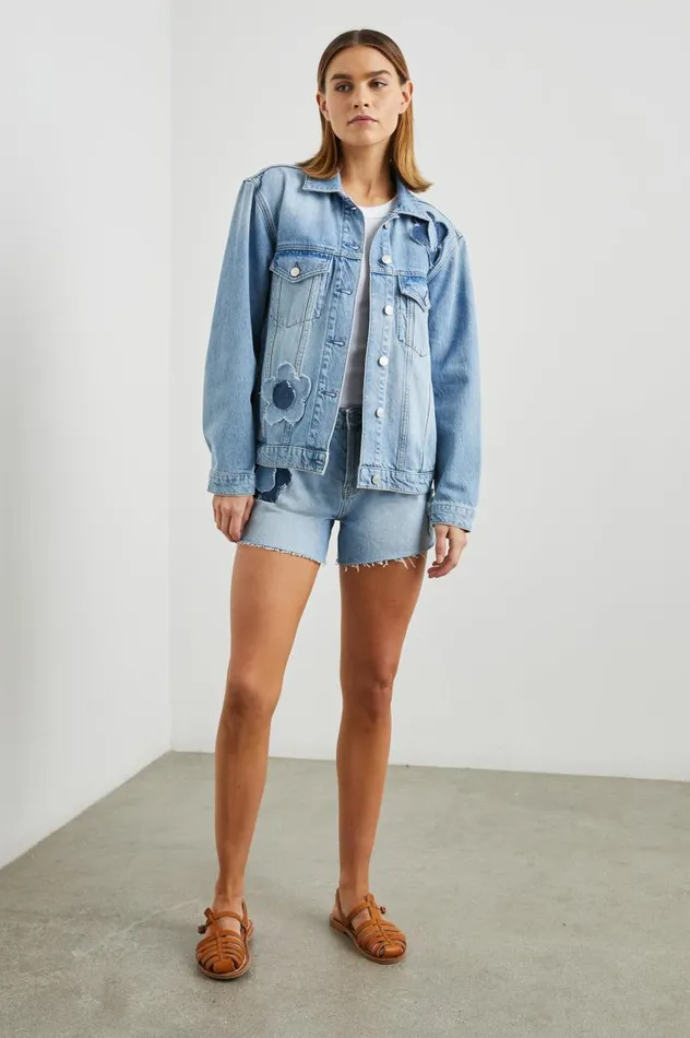 Rails Denim Women GROVE BOYFRIEND TRUCKER JACKET Indigo Bloom