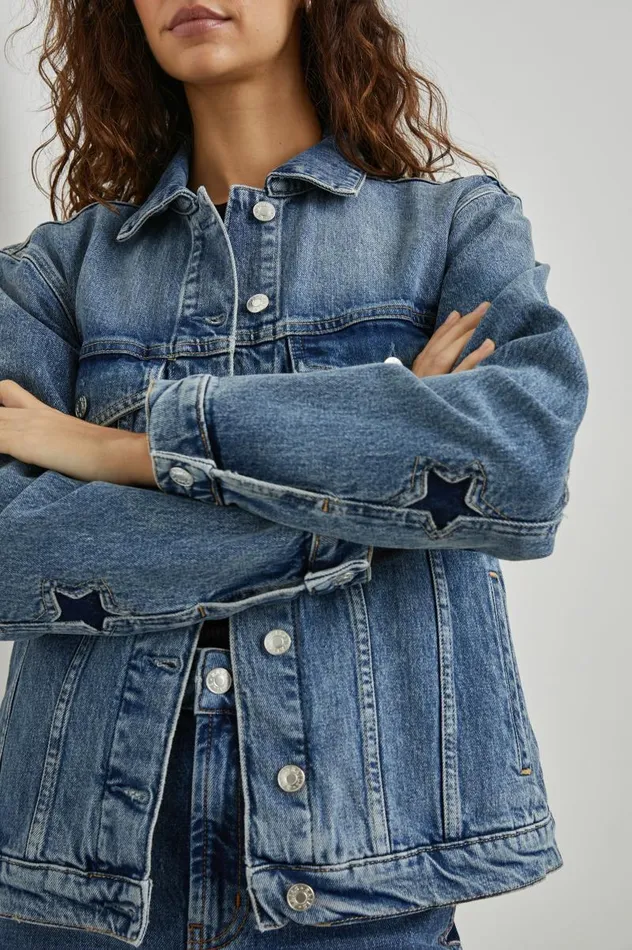 Rails Denim Women GROVE BOYFRIEND TRUCKER JACKET Starry Night