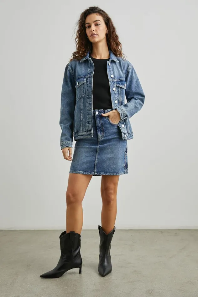Rails Denim Women GROVE BOYFRIEND TRUCKER JACKET Starry Night