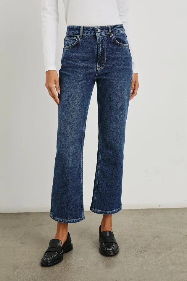Rails Denim Women SUNSET CROP SLIM FLARE Collegiate Blue