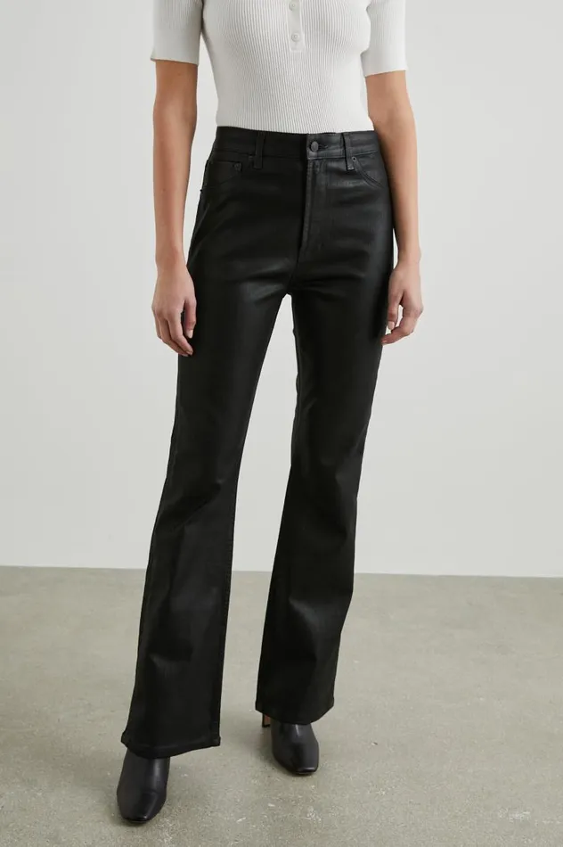 Rails Denim Women SUNSET SLIM FLARE Coated Noir