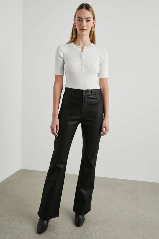 Rails Denim Women SUNSET SLIM FLARE Coated Noir