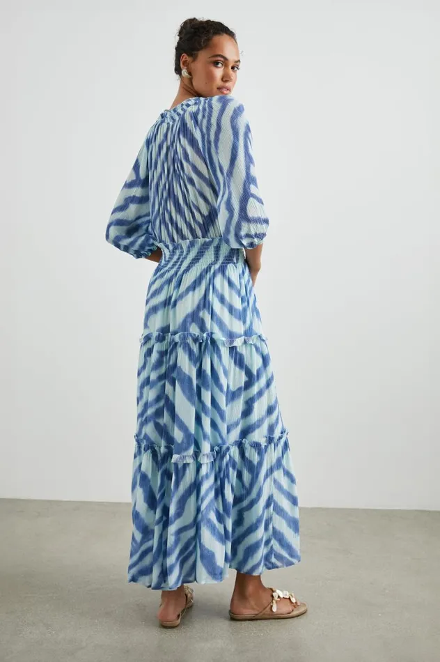 Rails Dresses and Rompers Women CATERINE DRESS Blue Watercolor Stripes