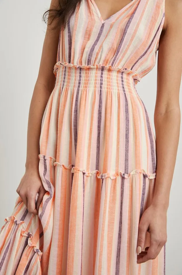 Rails Dresses and Rompers Women LOULOU DRESS Papaya Stripe