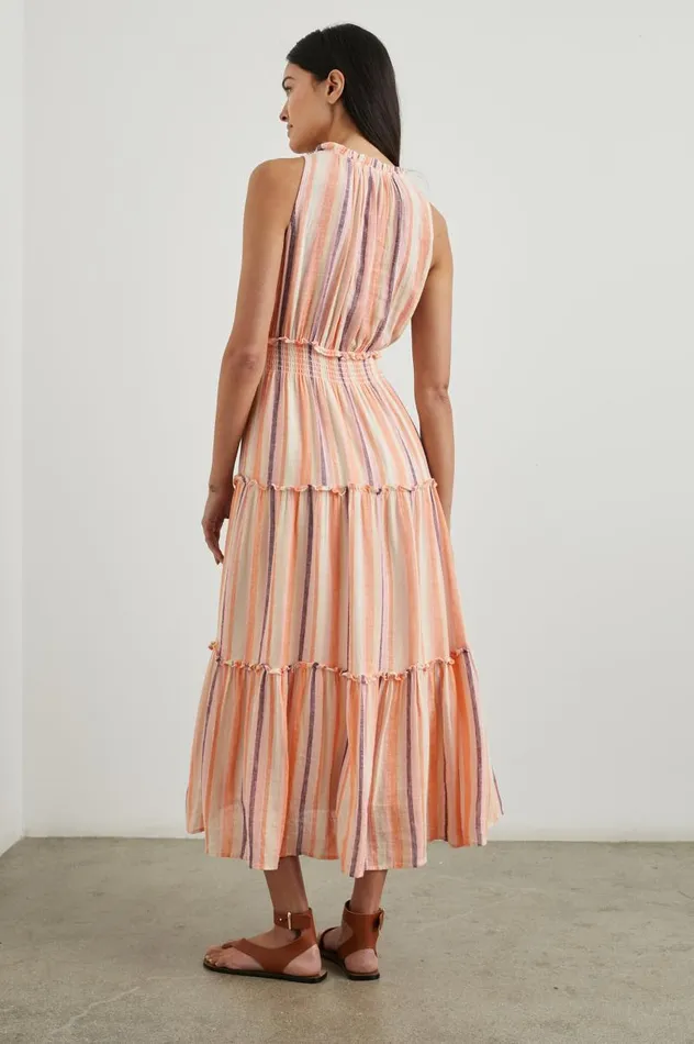 Rails Dresses and Rompers Women LOULOU DRESS Papaya Stripe