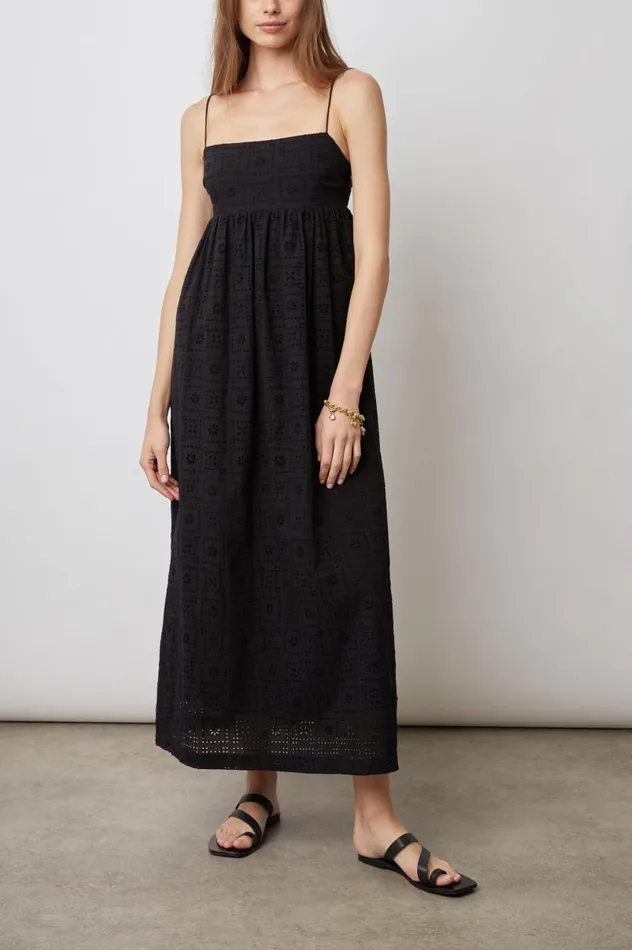 Rails Dresses and Rompers Women LUCILLE DRESS Black Sea Eyelet