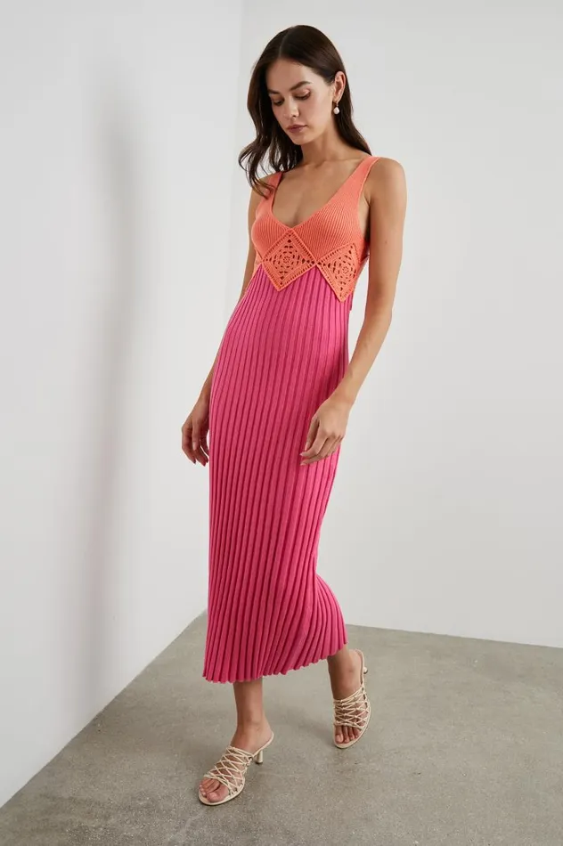 Rails Dresses and Rompers Women TARYN DRESS Papaya Colorblock