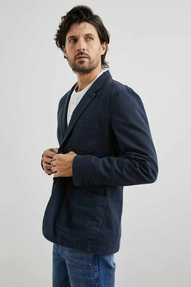 Rails Jackets and Coats Men ANDRE BLAZER Rugged Navy Twill
