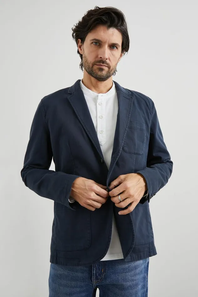 Rails Jackets and Coats Men ANDRE BLAZER Rugged Navy Twill