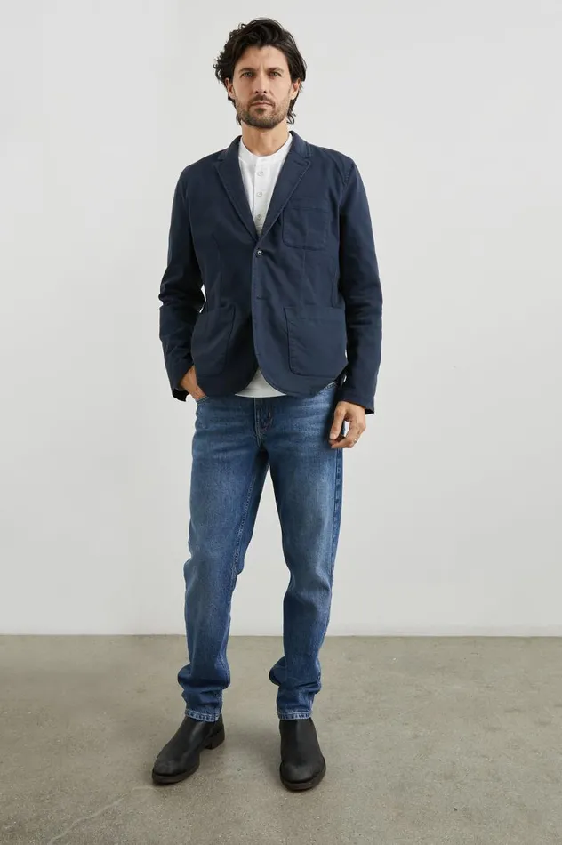 Rails Jackets and Coats Men ANDRE BLAZER Rugged Navy Twill