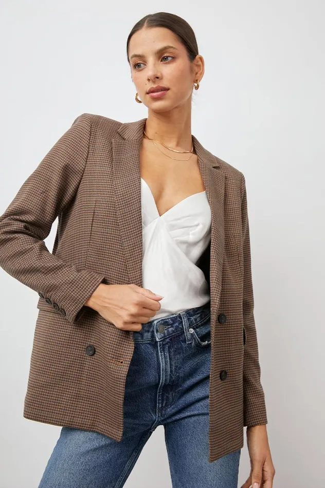 Rails Jackets and Coats Women JAC BLAZER Camel Houndstooth