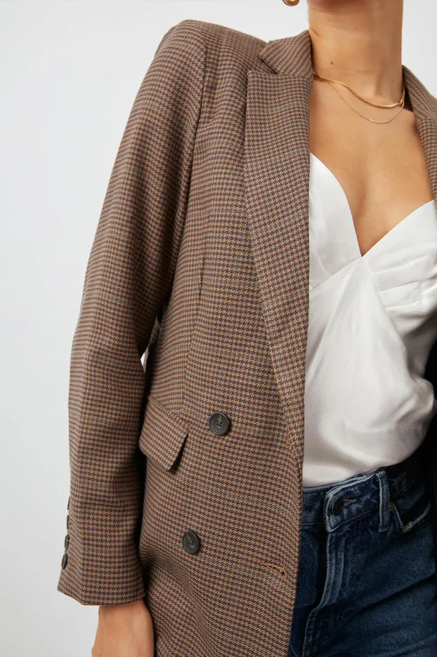 Rails Jackets and Coats Women JAC BLAZER Camel Houndstooth