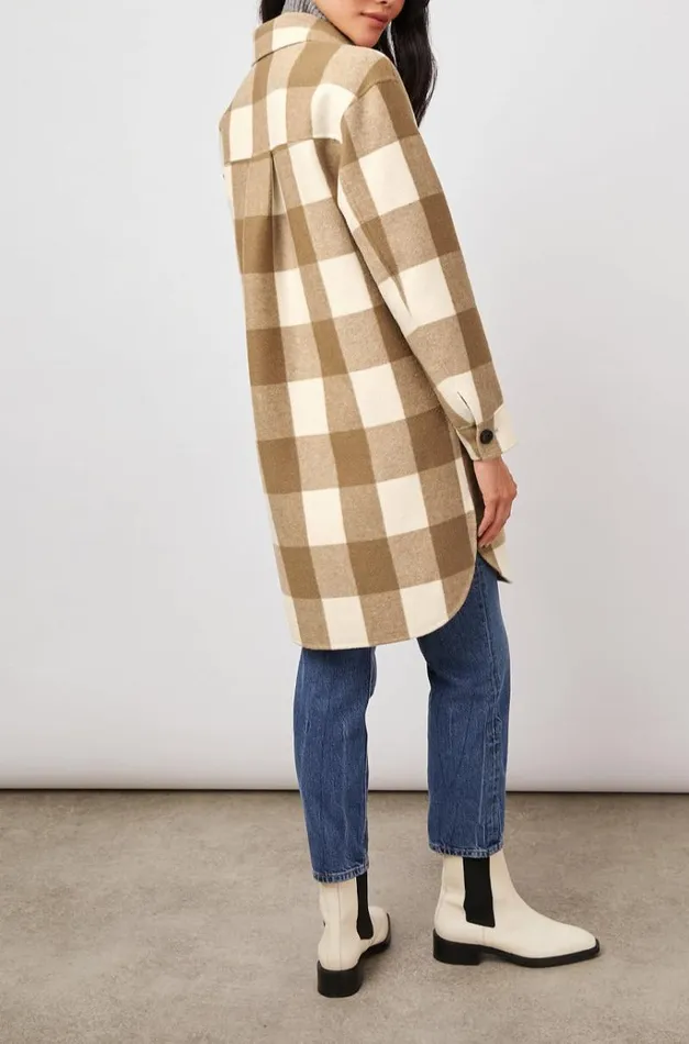 Rails Jackets and Coats Women JARO COAT Ivory Camel Buffalo Check